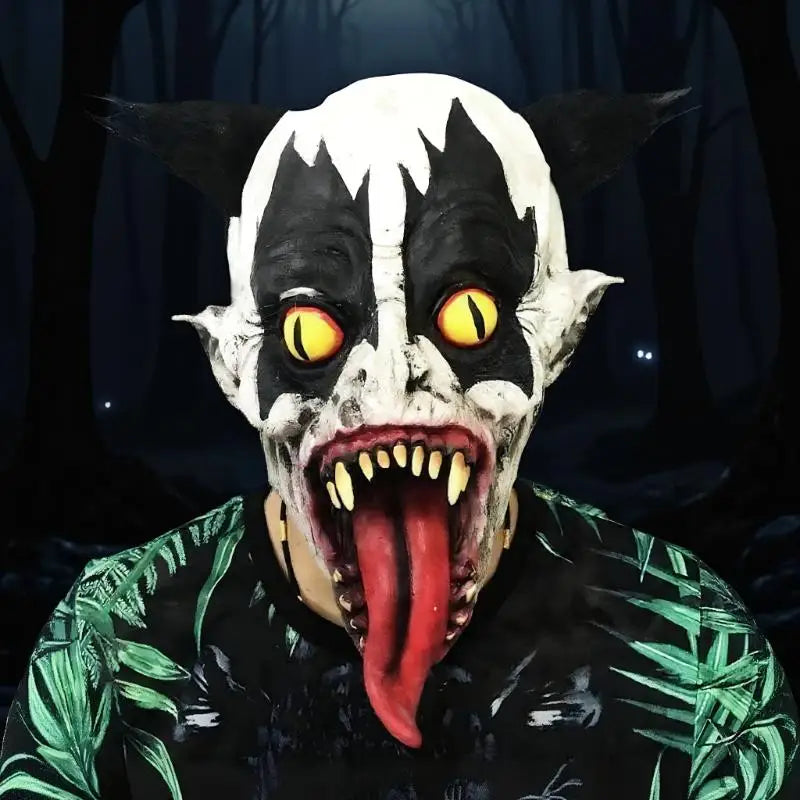 Halloween Various Clown Mask Costume Mask Latex Masks Helmet NPC Prank Scare Headgear Bar - Style7