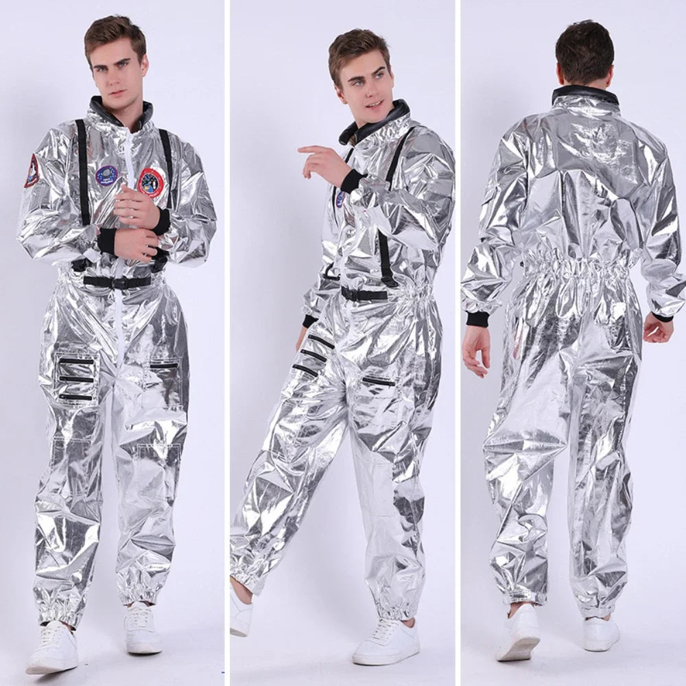 Halloween Adult Kids Astronaut Costume Couples Spaceman Costume Space Suit Halloween - Kids / M