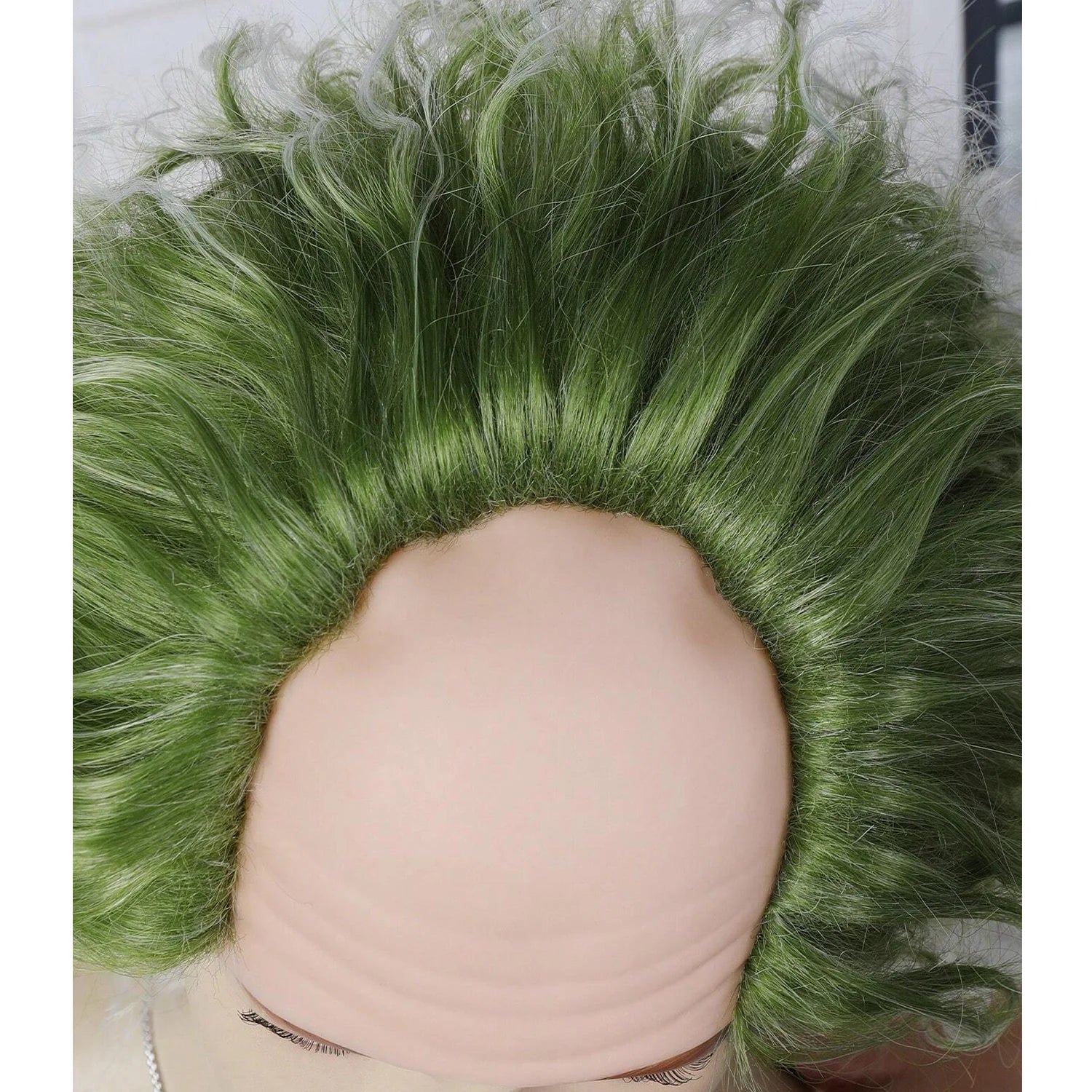 Green Wigs for Costume Men Black White Suit Costume Cute Green Wig
