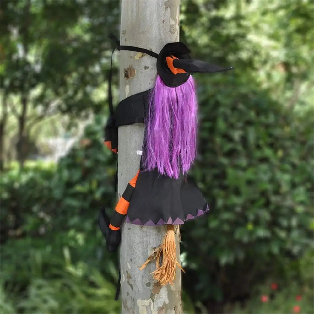 Crashing Witch Outdoor Halloween Decoration