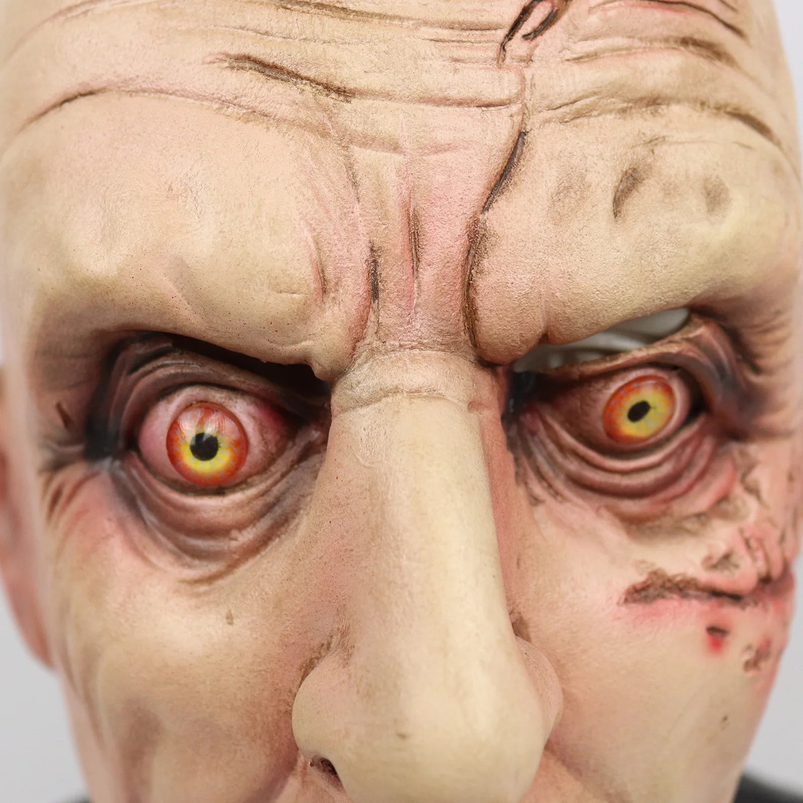Halloween Scary Old Man Mask Evil Demon Costume Mask with Red Eye Hairless Gathering - View 5