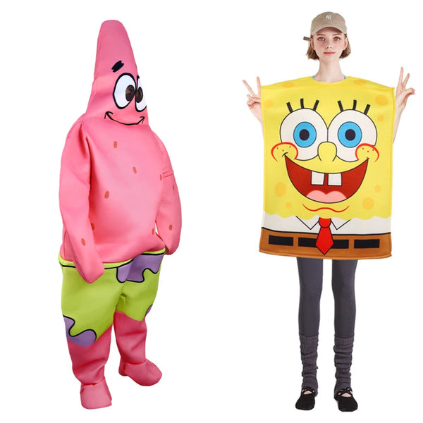 Squarepants Cosplay Costume Sponge Patrickstar Jumpsuit For Women's