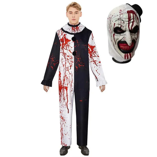 Men's Men Art The Clown Movie Terrifierr 2 Bloody Jumpsuit Horror Outfits Costume
