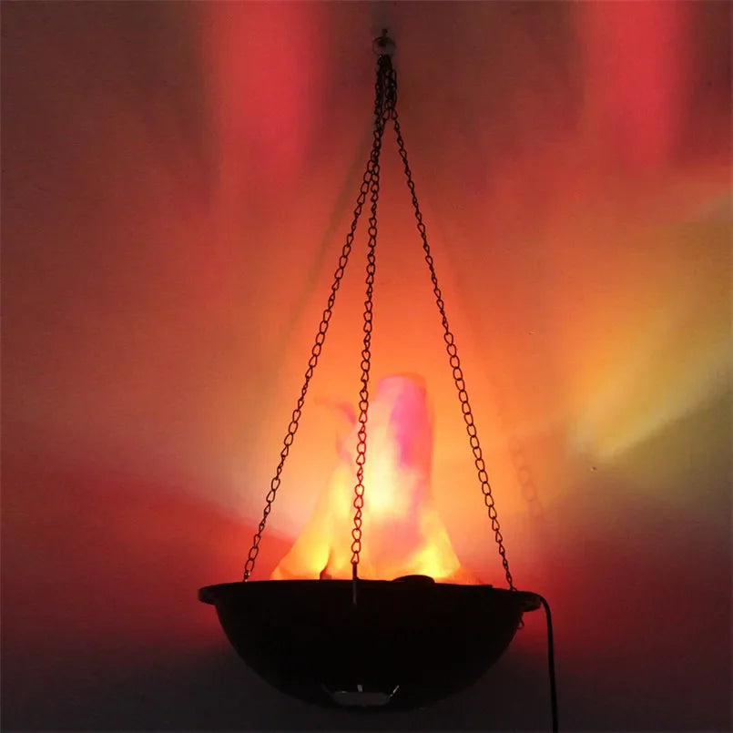 Halloween Fake Flame Decoration Simulation Brazier LED Flame Light Fake Fire Burning Props Haunted House Bar - product image 2