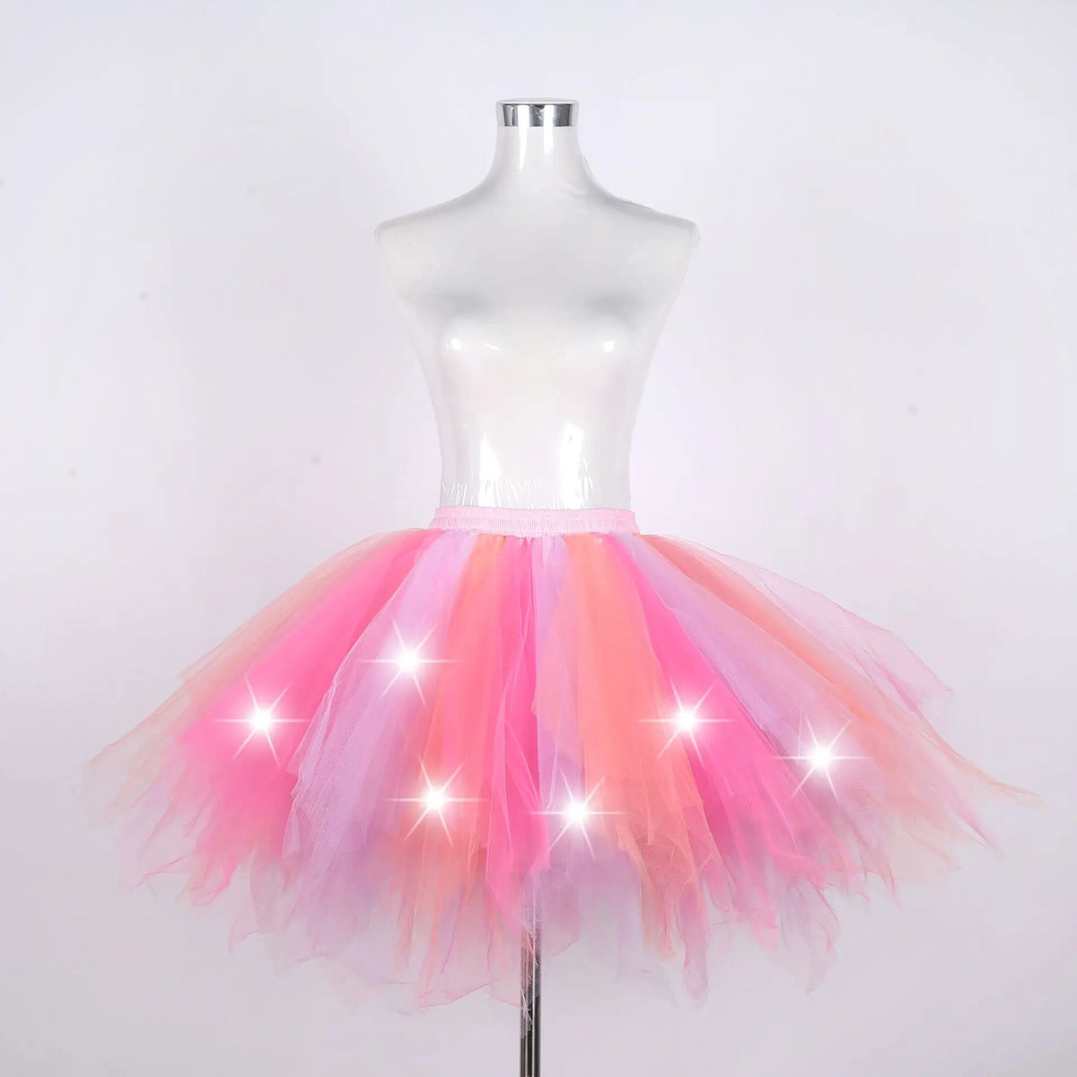 LED Light-Up Tutu Skirt & Fairy Headband Options – Neon Party Costume
