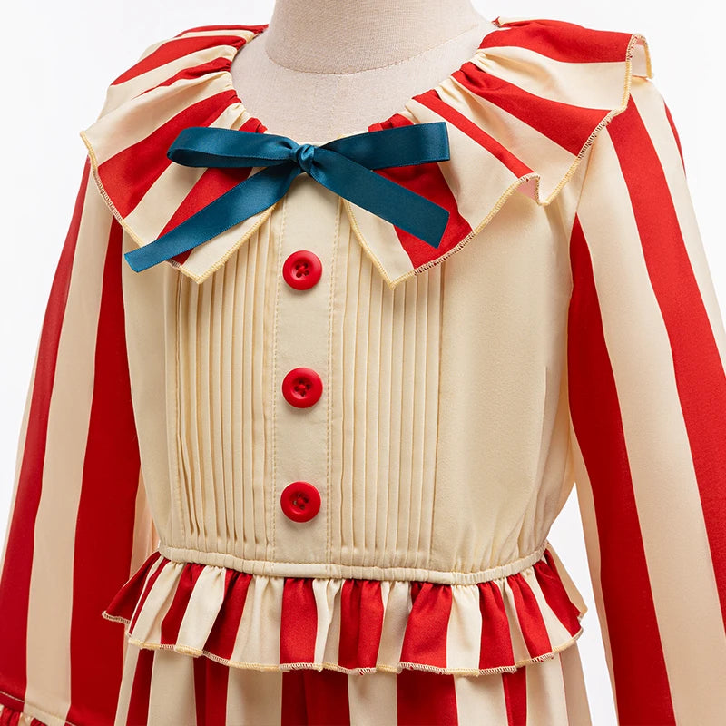 Boys Halloween Circus Clown Costume Striped Jumpsuit for Kids Birthday - product image 4