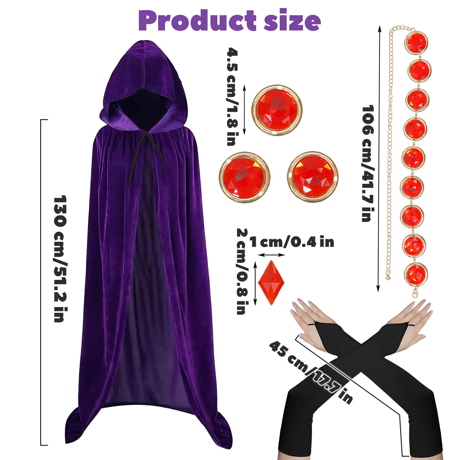 Raven-Inspired Superhero Costume for Girls | Purple Cloak & Accessories