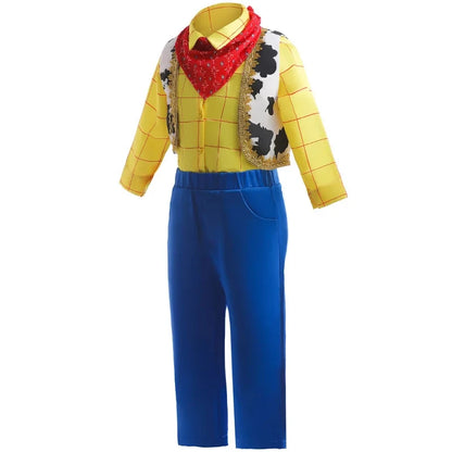 Anime Story Woody Boy Toy Costume Cowboy Halloween for Kids 0-6 Year Performance Costume - Full Set / 110