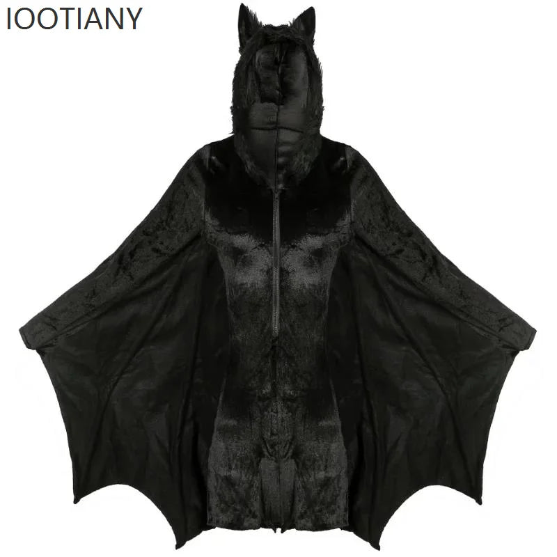 Halloween Devil Costume Evil Bat Skirt Gothic Women's Clown Bat Hooded Bodysuit Gothic - View 6