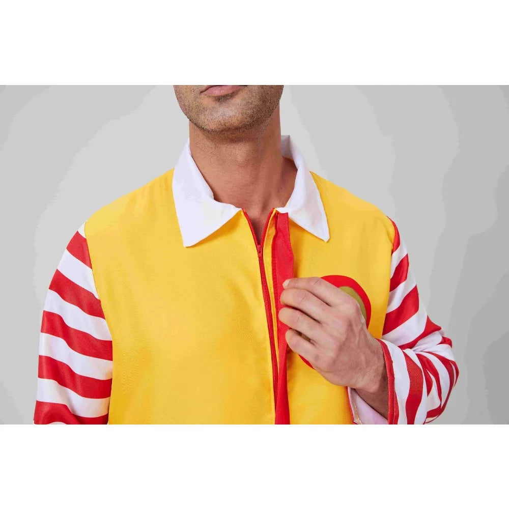 Red Yellow Clown Costume Outfit Adult Full Set Stage Welcome - product image 2