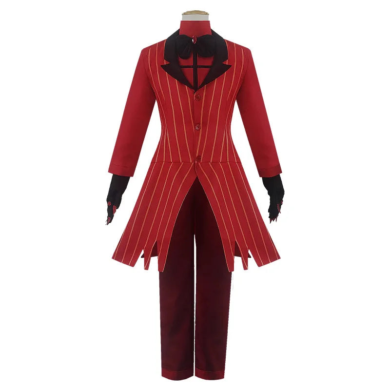 Hazbin Costume Hotel Uniform ALASTOR Costume Adult Men Halloween Jacket Pants Costumes Red - Clothes / M