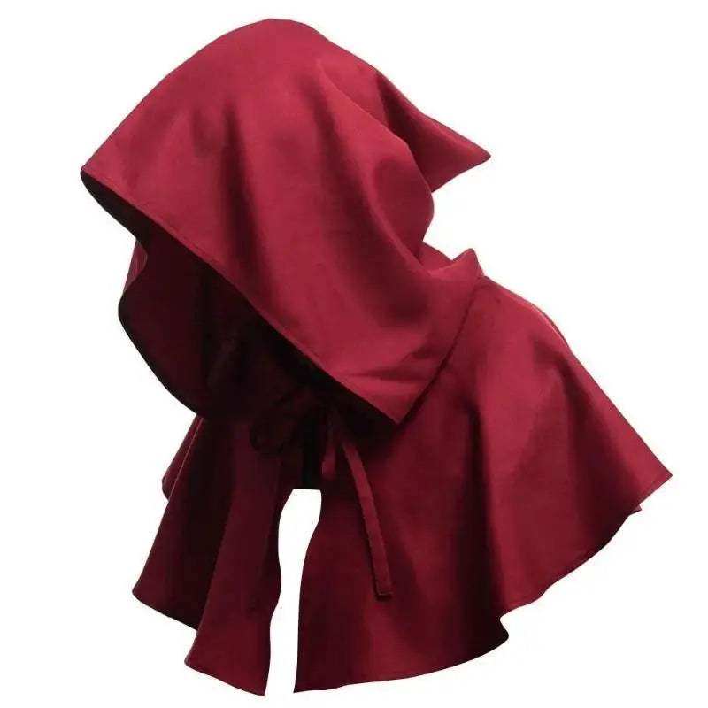 Adult Men Medieval Renaissance Cloak Witch Hooded Cape Hat - alternate view 3