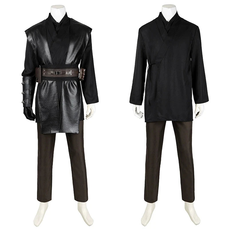 Anime Anakin Skywalker Costume Men Knight Cloak Set Halloween Suit Disguise - costume / S