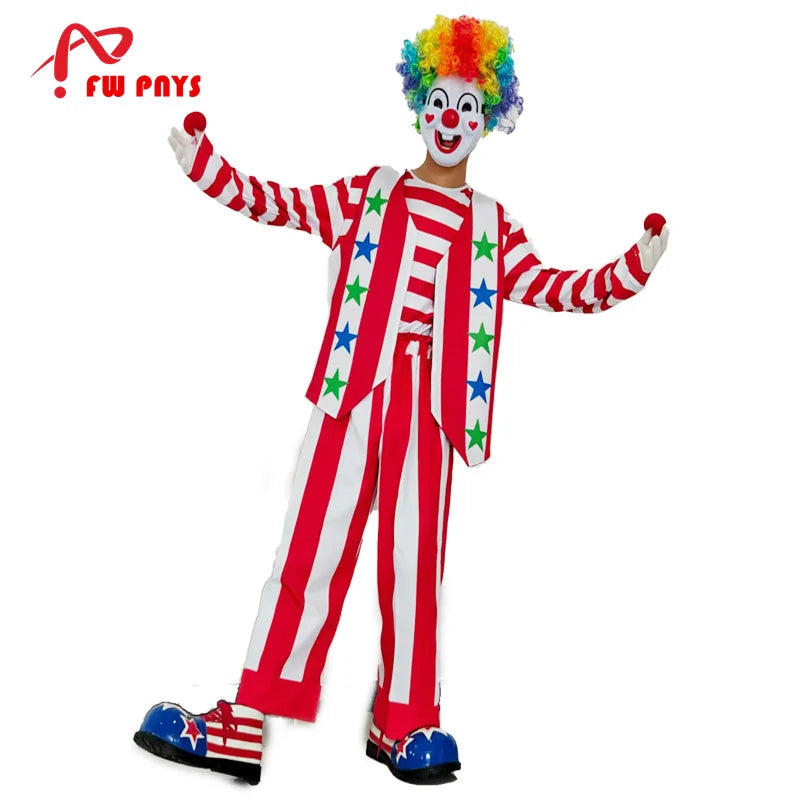 Male Clown Costumes for Adults Joker Costume Suit - 7 / XL