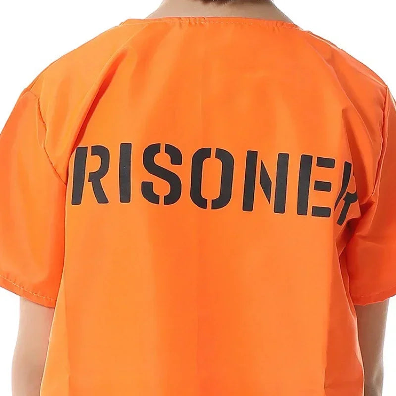 Adults Unisex Convicted Costume Prisoner Orange Prisoner Jumpsuit Jailbird Outfits
