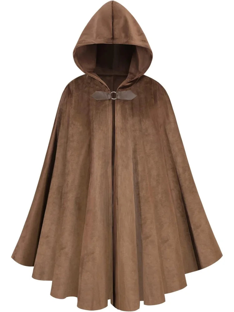 Medieval Victorian Velvet Hooded Halloween Cape