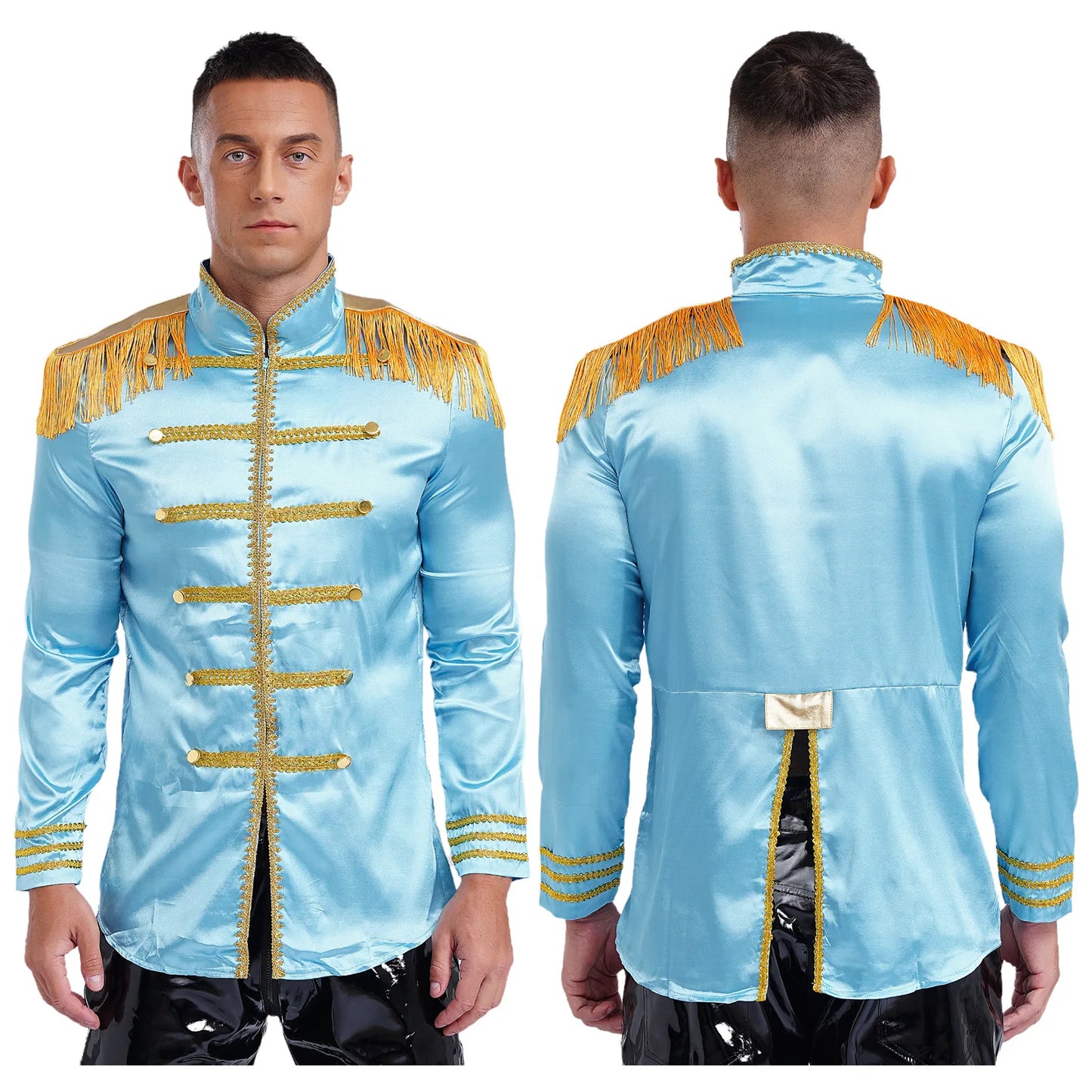 Men's Medieval SGT Sergeant Pepper Tassel Jackets Coat Hippy Costume - alternate view 7
