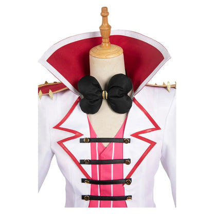 Adult Lucifer Costume Anime Hotel Fantasy Men Uniform Tail Coat Hat Pants Gloves Tie - Hat / M