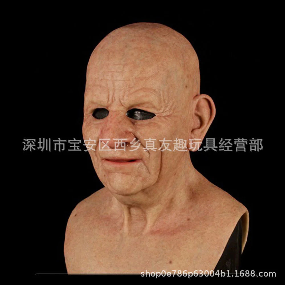 Realistic Elderly Latex Face Old and Women's Halloween Mask - product image 11