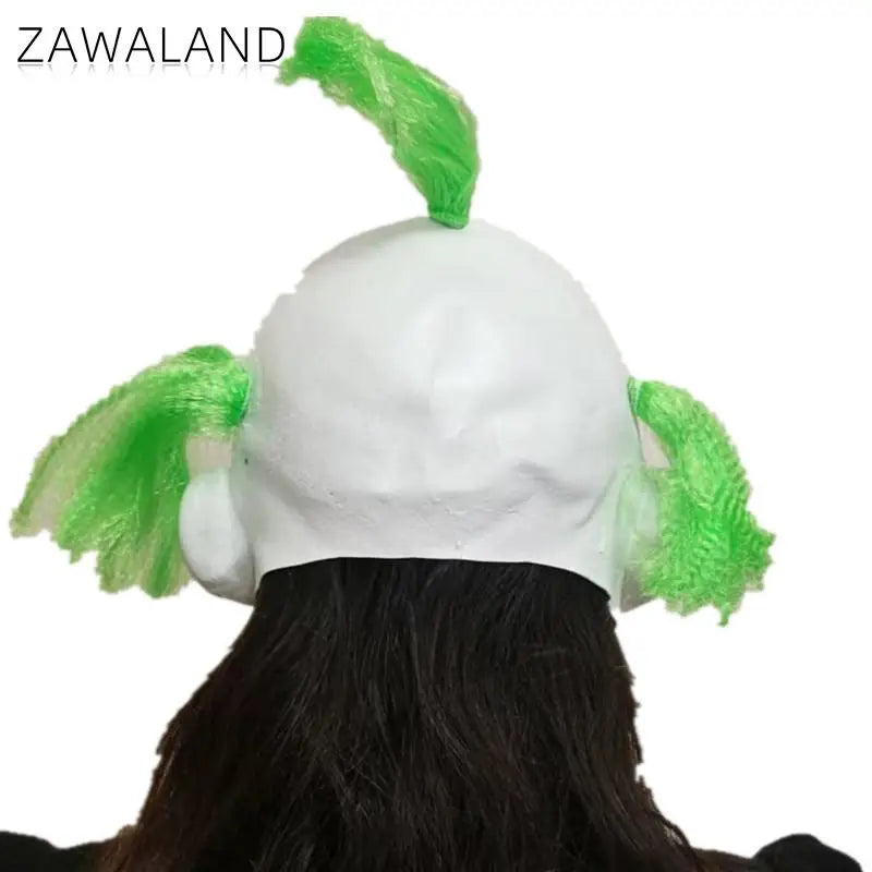 Zawaland Halloween Scary Clown Mask Green Hair Sharp Teeth Horror Costume Prop Costume - View 4