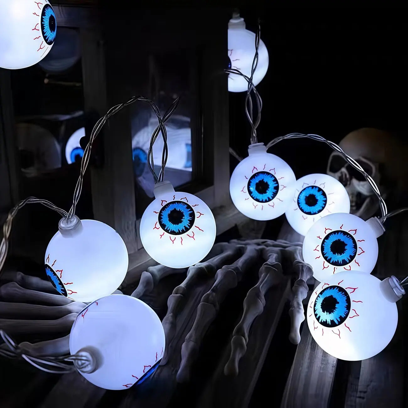 Halloween Decorations Eyeball String Lights LED Fairy Lights Spooky Horror - product image 8
