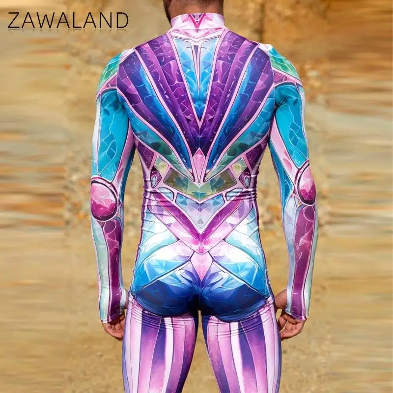 Zawaland Men Women Candyland Pink Costume Halloween Costume Sexy Bodysuit Zentai Suit - Women / S