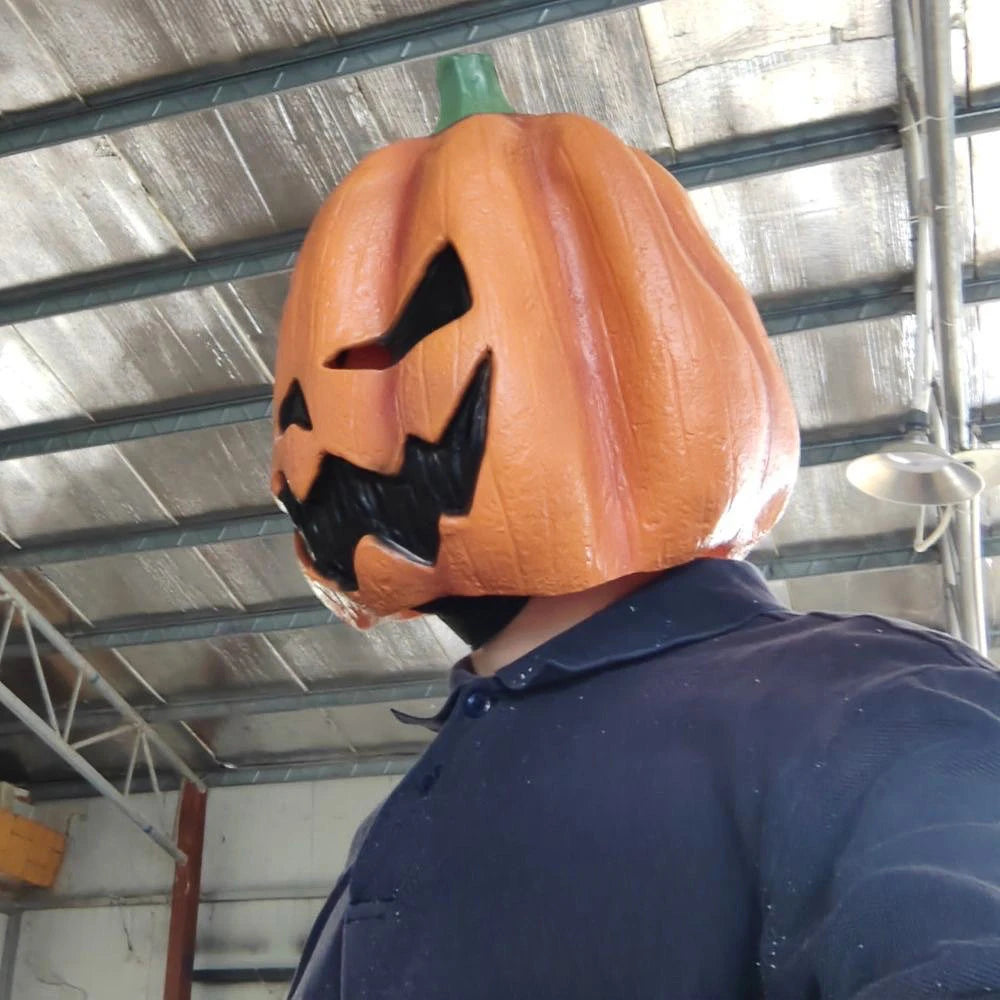 Latex Full-Face Pumpkin Halloween Mask - product image 3