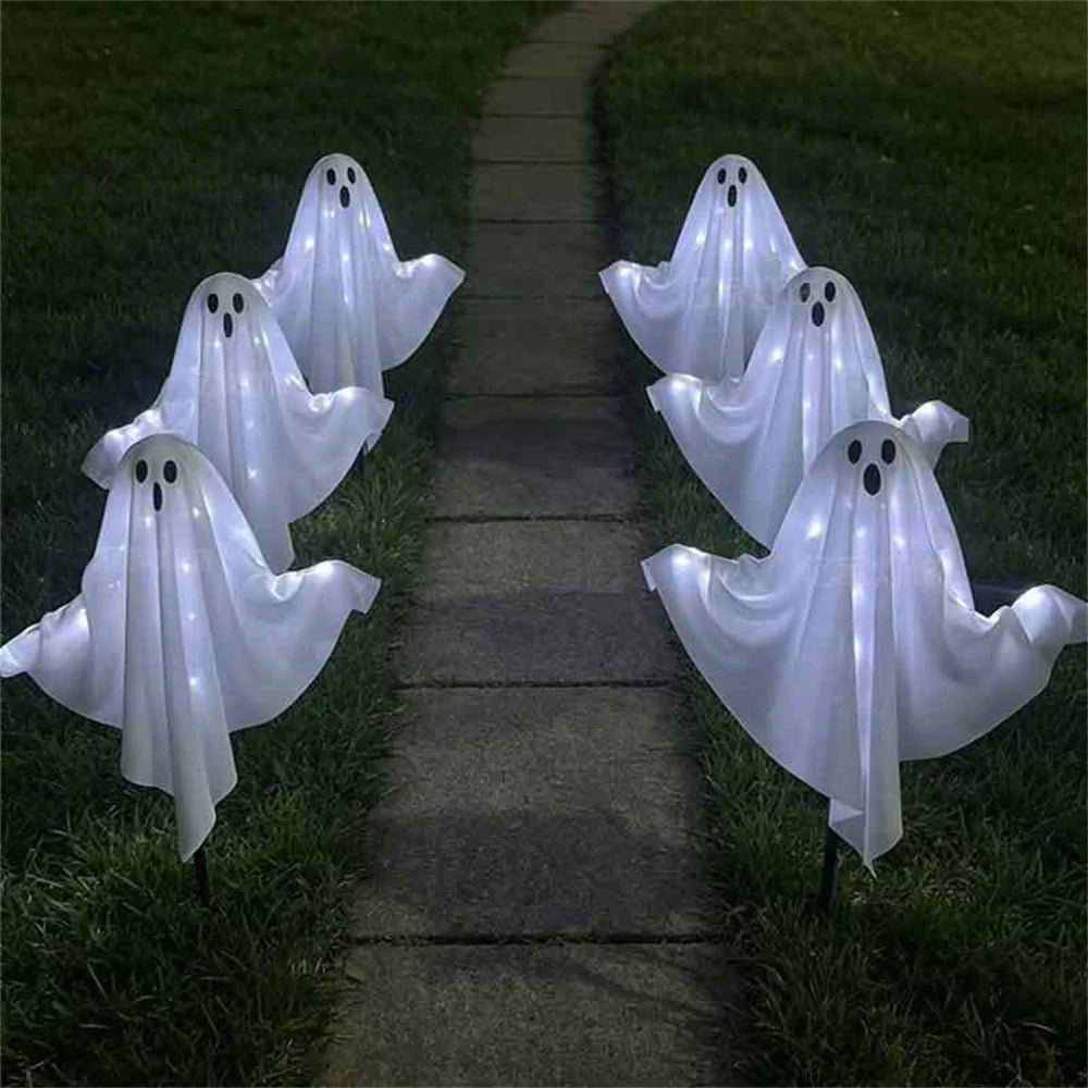 Halloween Glowing White Ghost Solar LED IP65 Waterproof Glowing Ghost Escape Scene - product image 8