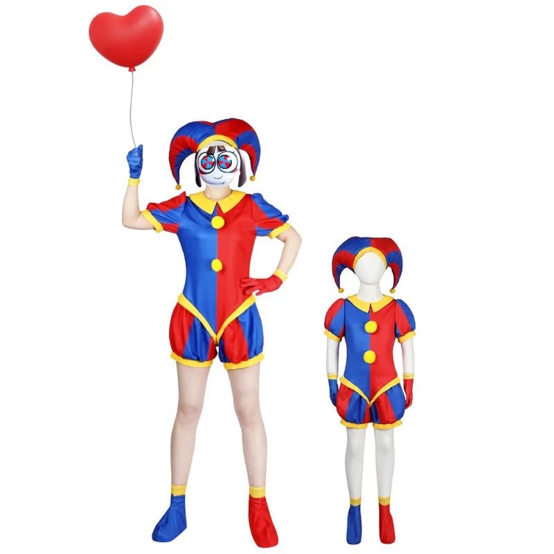 Pomni Costume Anime the Amazing Digital Circus Cartoon Uniform Hat Gloves Halloween for - Hat adult / M