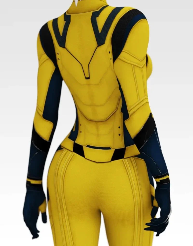 Super-héros yellow clawed superhero red-and-black masked anti-hero Costume d'Halloween pour adultes enfants trois griffes yellow clawed superhero Spandex - product image 5