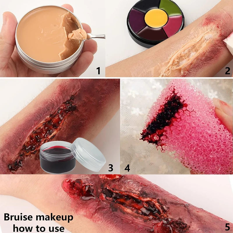 Face Body Painting Palette SFX Makeup Kit Create Special Effect - Halloween Makeup - product image 3
