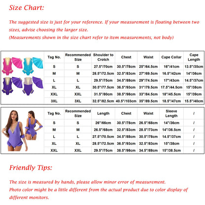 Women's Showman Circus Outfit Shiny Satin Cape Top + Sleeveless High Cut Costume - alternate view 6