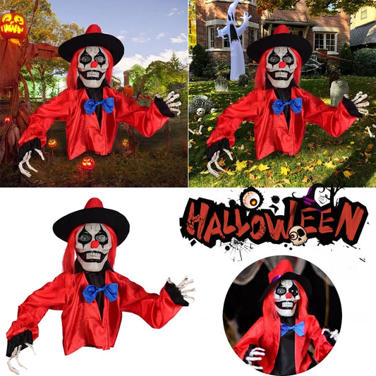 Motion-Activated Clown Halloween Animatronic