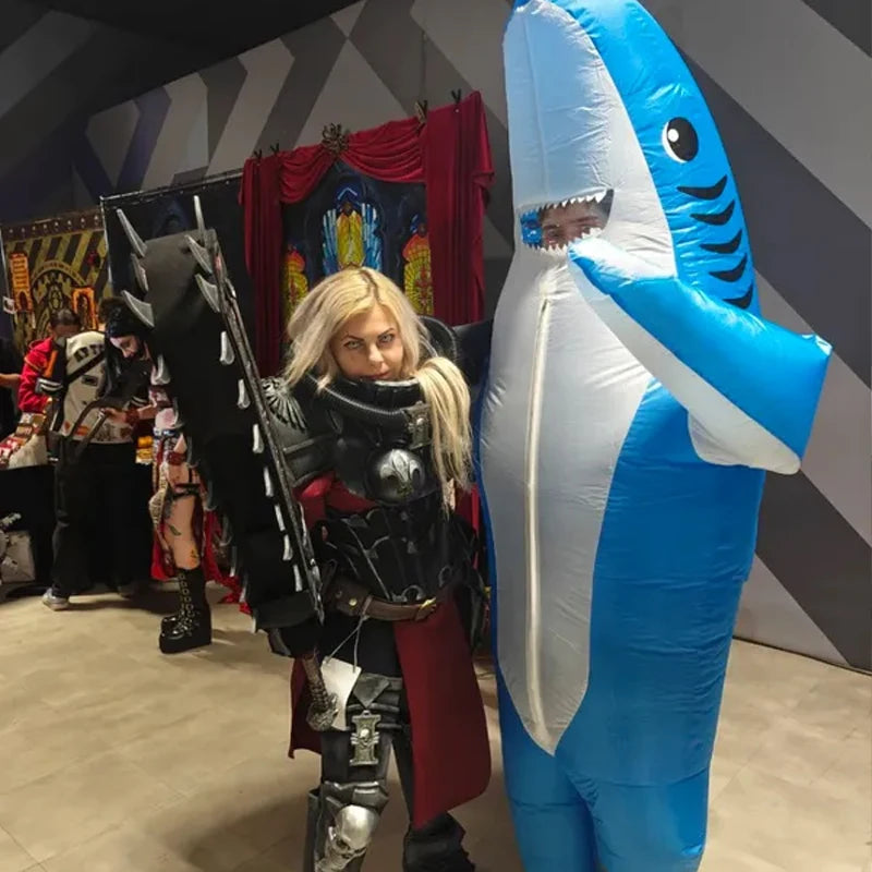Adult Shark Cosplay Inflatable Halloween Costume Halloween Birthday Gift Cosplay Party Inflatable Costume