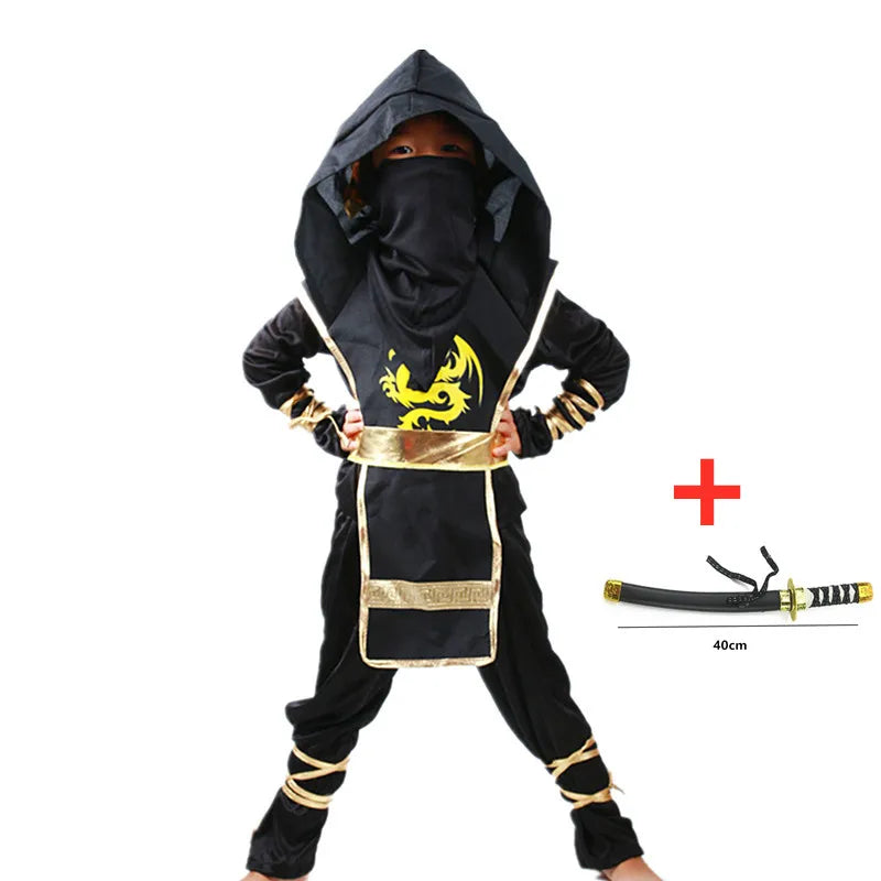 Boys Ninja Deluxe Costume for Kids with Weapon Accessories Kids Kung Fu Outfit Ideas