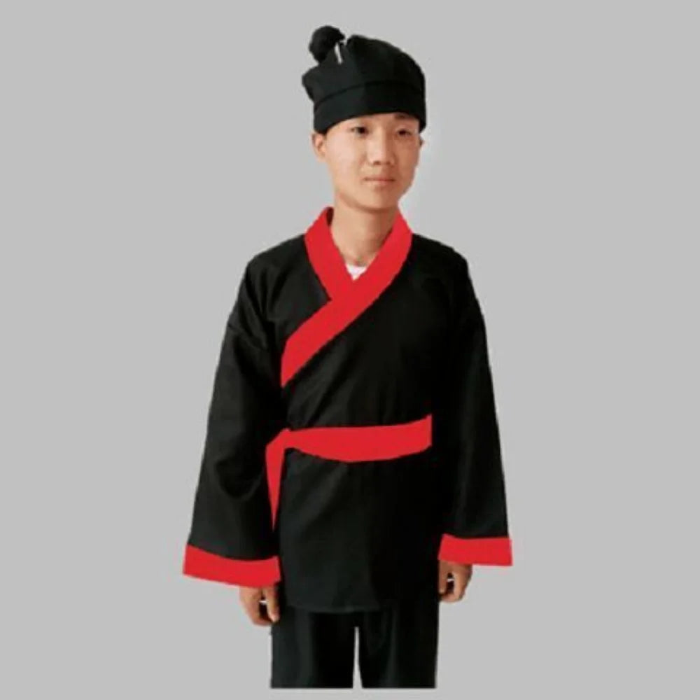 Men's Ancient Chinese Servant Farmer Hanfu Adultchinese Costume - alternate view 6