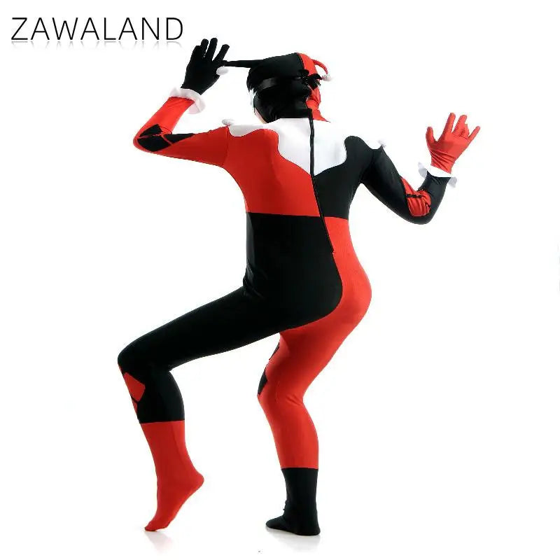 Zawaland Adult Clown Costume Halloween Bodysuit Suit Jumpsuit - product image 3