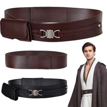 Juedi Knight Anakin Belt Black Brown Movie Space Battle Costume Fantasy Costume - Black / M