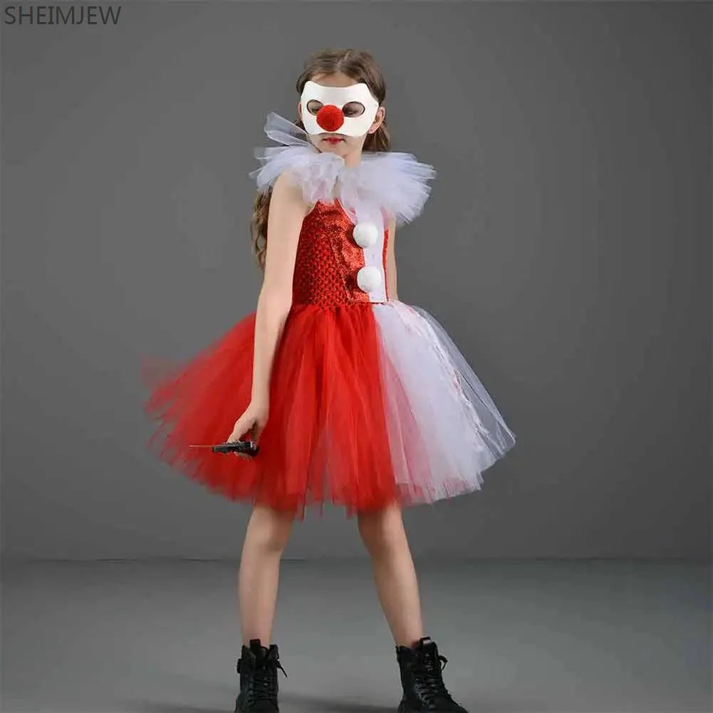 Halloween Horror Scary Clown Costume Chicas Fantasy Clown Ballet Tutu - product image 4