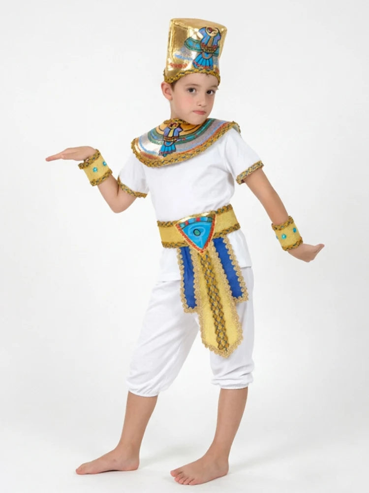 Umorden Adult Kids Egypt Nile Pharaoh Cleopatra Costume for Women Men Boys Girls Family Halloween New Year - product image 7
