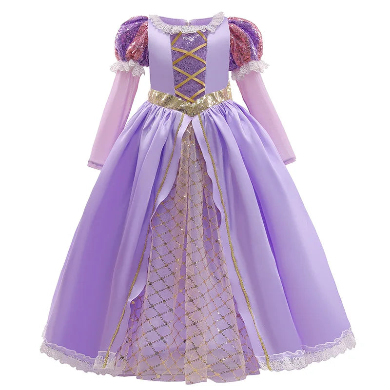 Rapunzel-Inspired Princess Costume for Girls | Fairy-Tale Gown