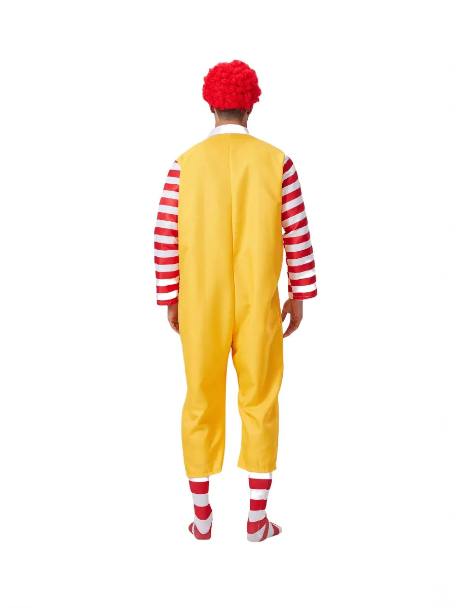 Red Yellow Clown Costume Outfit Adult Full Set Stage Welcome - product image 6