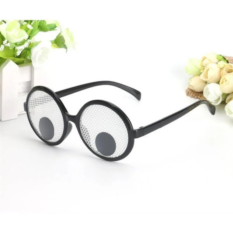 Funny Rolling Eyeball Glasses – Black Halloween Costume Accessory