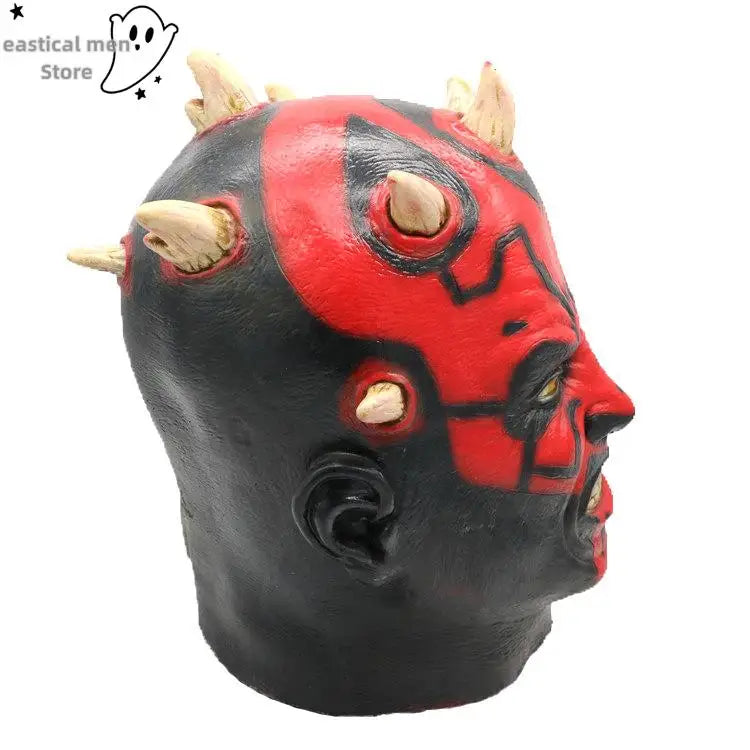 2025 New Halloween Cosplay Mask The Phantom Menace Darth Maul Costume Latex Helmet Party Carnival Props A - product image 3