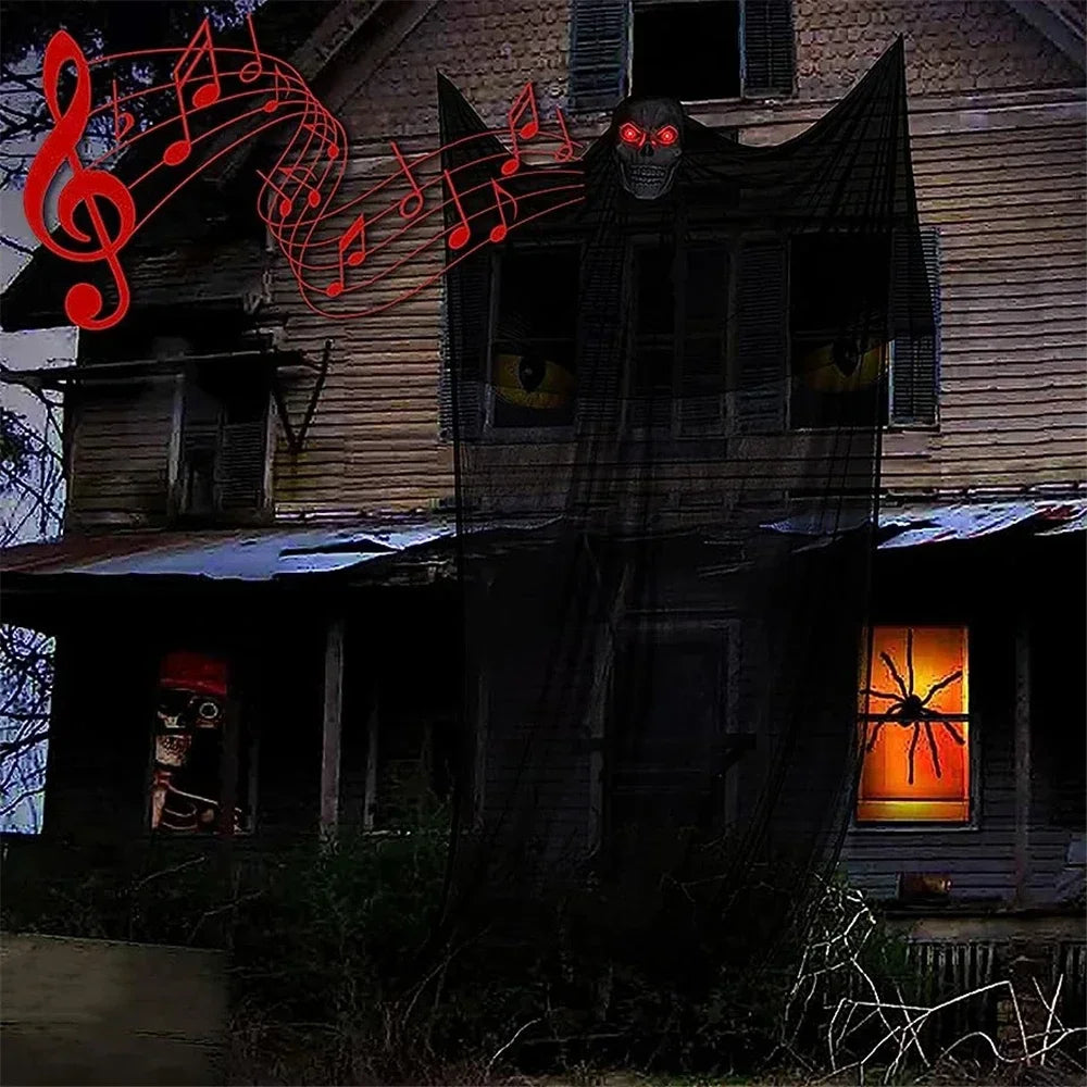 Haunted House Decoration with LED Sound Halloween Hanging Skull Ghost Ghost - product image 2