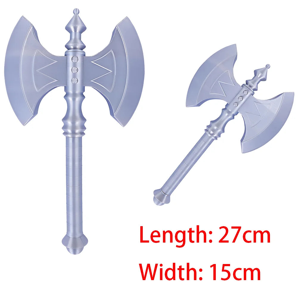 Skeleton Fantasy Villain Battle Axe Power Sword Universe Master Cosplay Toy Prop Sword Knight Weapons Replica