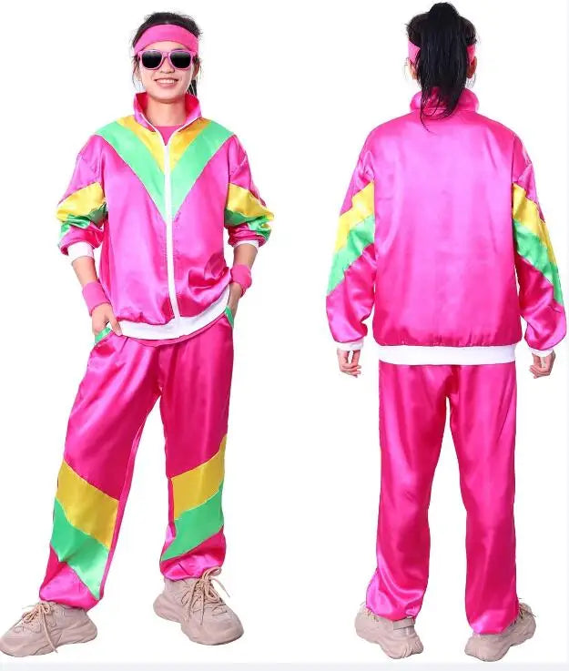 Tracksuit Costumes for Men 90s Hip Hop Shell Suit Costume Mens 80s Retro Tracksuit Jacket Disco Costume - product image 7