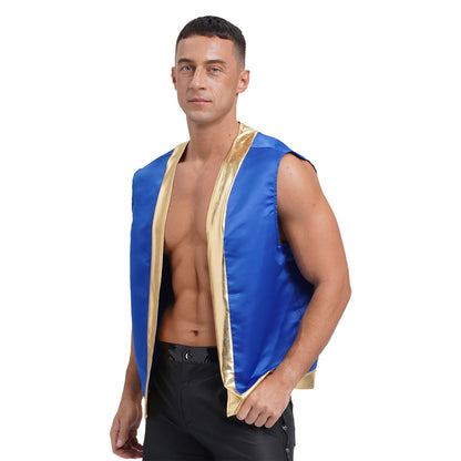 Men's Toad Game Character Open Front Loose Vest Waistcoat Costume - alternate view 3