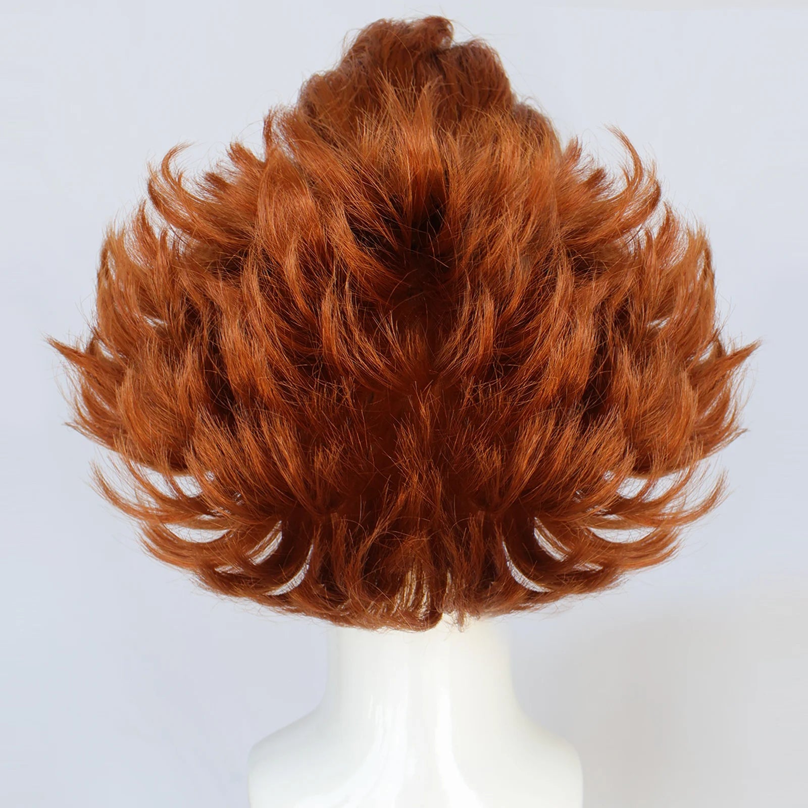 Synthetic Clown Wig for Halloween Cosplay -Orange Curly Hair with Realistic Bald Cap, Perfect for It Movie - product image 2