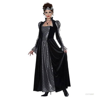 Women's Halloween Day of the Dead Sexy European Medieval Retro Court Gothic Queen Evil - Discount Halloween City